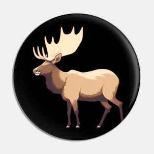 Elk Illustration, Love Elks Pin