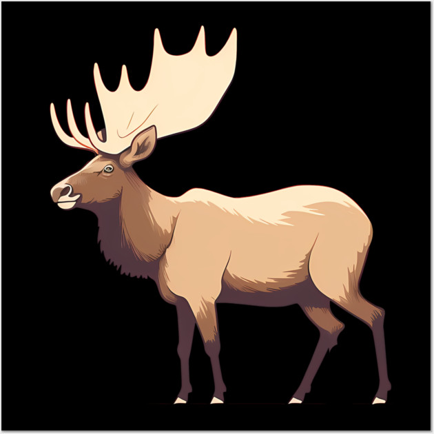 Elk Illustration, Love Elks Wall Art by logiamerch