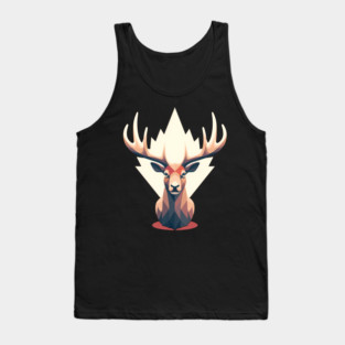 Elk with Maple leafs Canada Tank Top