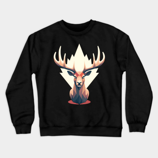 Elk with Maple leafs Canada Crewneck Sweatshirt by logiamerch