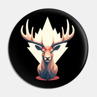 Elk with Maple leafs Canada Pin
