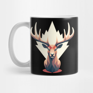 Elk with Maple leafs Canada Mug