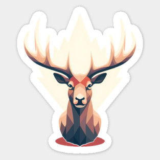 Elk with Maple leafs Canada Sticker