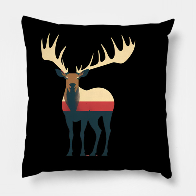 Elk Illustration, Love Elks Pillow by logiamerch