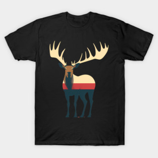 Elk Illustration, Love Elks T-Shirt