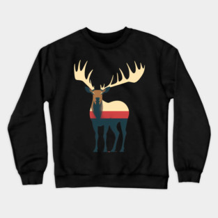 Elk Illustration, Love Elks Crewneck Sweatshirt