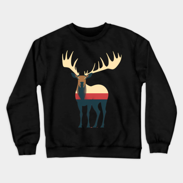 Elk Illustration, Love Elks Crewneck Sweatshirt by logiamerch