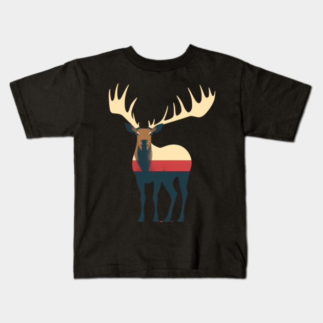 Elk Illustration, Love Elks Kids T-Shirt by logiamerch