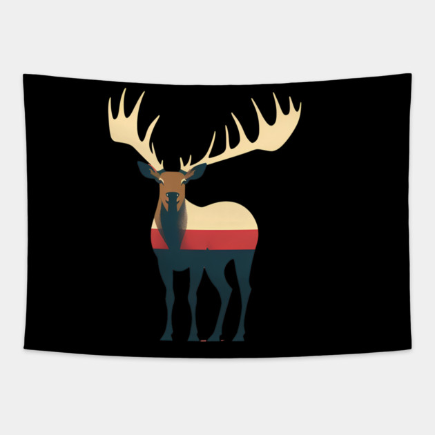 Elk Illustration, Love Elks Tapestry by logiamerch
