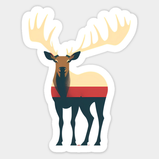 Elk Illustration, Love Elks Sticker by logiamerch