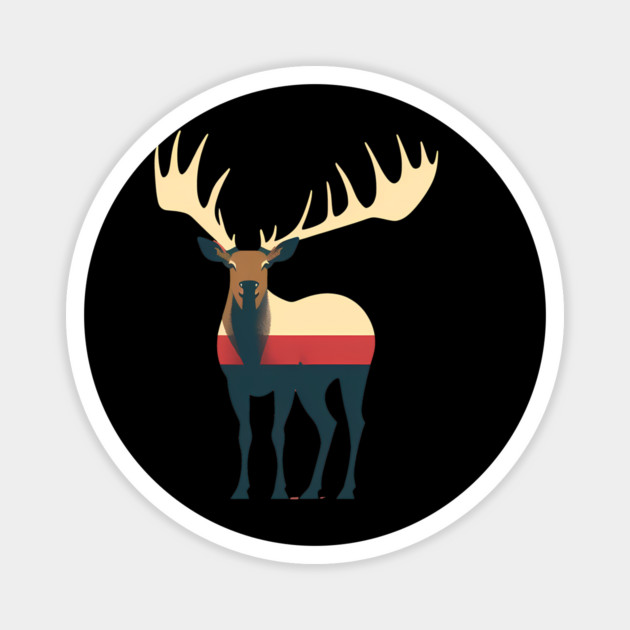 Elk Illustration, Love Elks Magnet by logiamerch