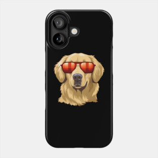 Golden retirever Dog, Dog wearing Shades Phone Case