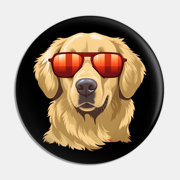 Golden retirever Dog, Dog wearing Shades Pin by logiamerch