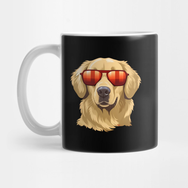 Golden retirever Dog, Dog wearing Shades by logiamerch