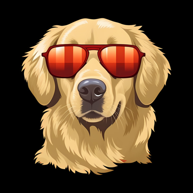 Golden retirever Dog, Dog wearing Shades by logiamerch