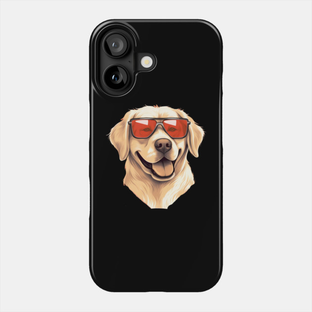 Golden retirever with Maple leafs Canada Flag Phone Case by logiamerch