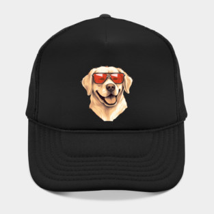 Golden retirever with Maple leafs Canada Flag Hat