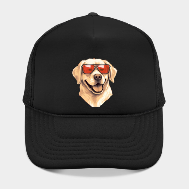 Golden retirever with Maple leafs Canada Flag by logiamerch