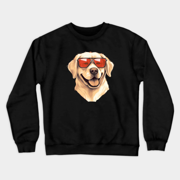 Golden retirever with Maple leafs Canada Flag Crewneck Sweatshirt by logiamerch