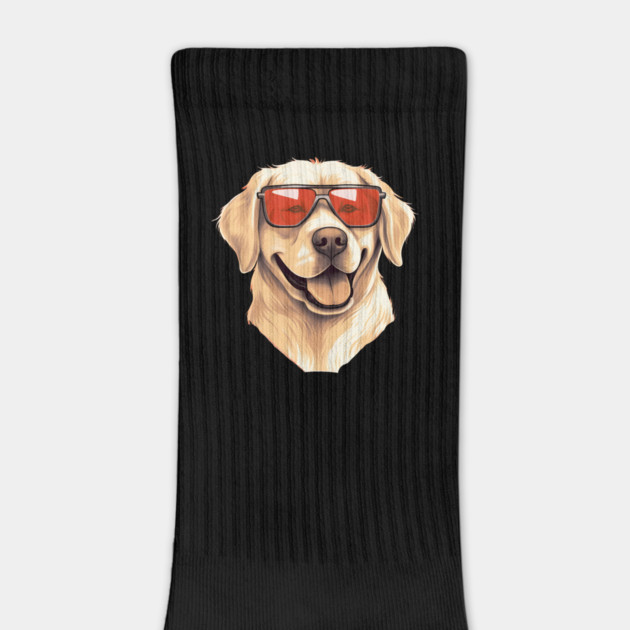 Golden retirever with Maple leafs Canada Flag by logiamerch