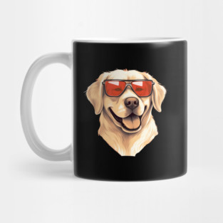 Golden retirever with Maple leafs Canada Flag Mug