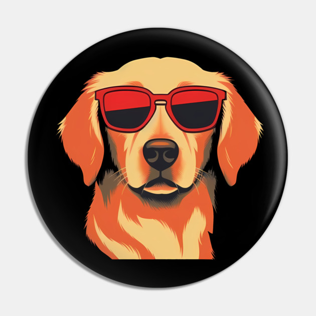 Golden retirever Dog, Dog wearing Shades Pin by logiamerch