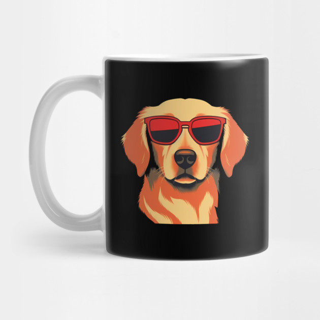 Golden retirever Dog, Dog wearing Shades by logiamerch