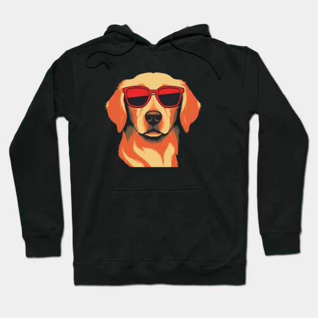 Golden retirever Dog, Dog wearing Shades Hoodie by logiamerch