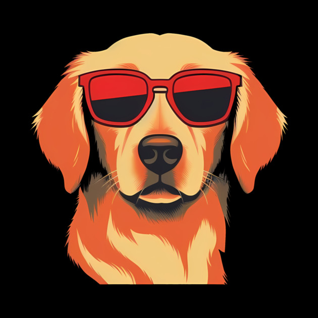 Golden retirever Dog, Dog wearing Shades by logiamerch