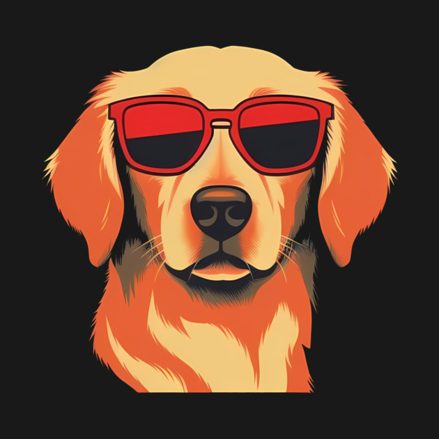 Golden retirever Dog, Dog wearing Shades by logiamerch