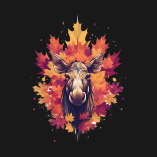 Moose with Maple leafs Canada T-Shirt
