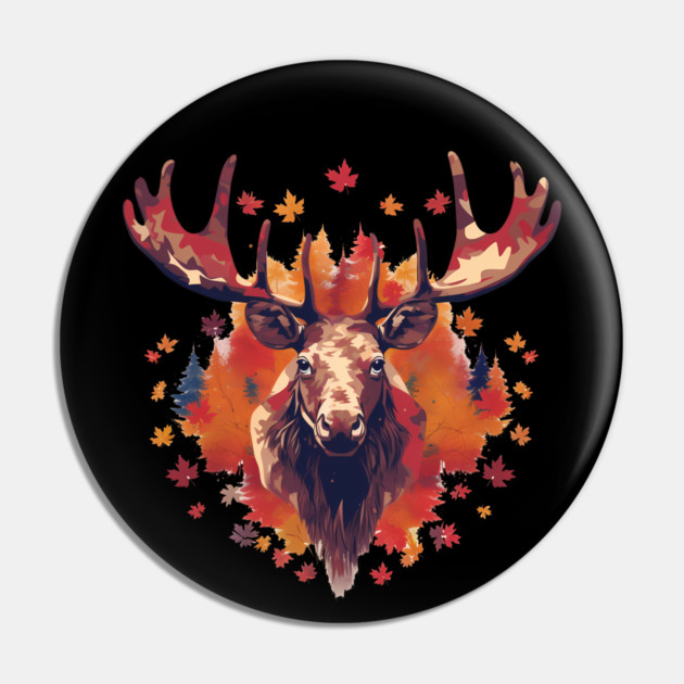 Moose with Maple leafs Canada Pin by logiamerch
