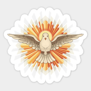 The Holy Spirit as a dove Sticker