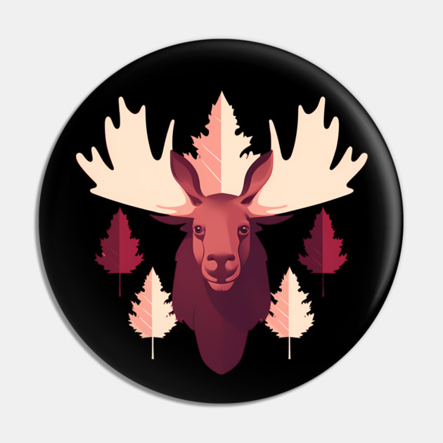 Moose with Maple leafs Canada Pin by logiamerch