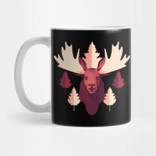 Moose with Maple leafs Canada Mug
