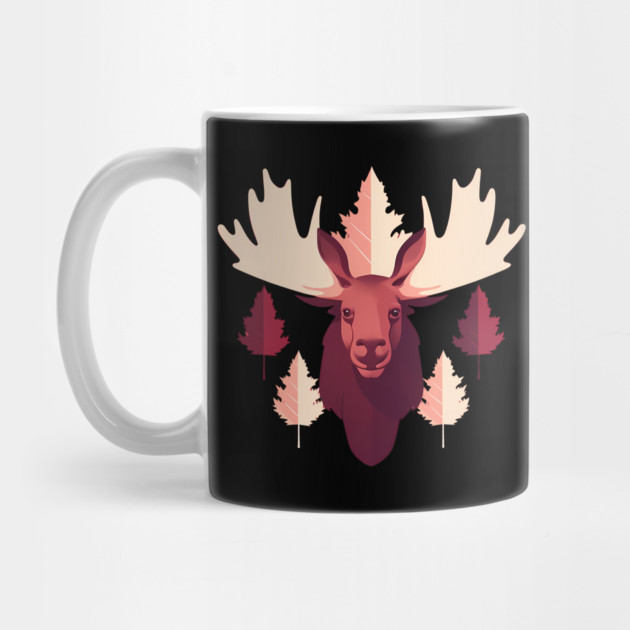 Moose with Maple leafs Canada by logiamerch