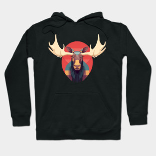 Cool Moose, Forest Animal Hoodie