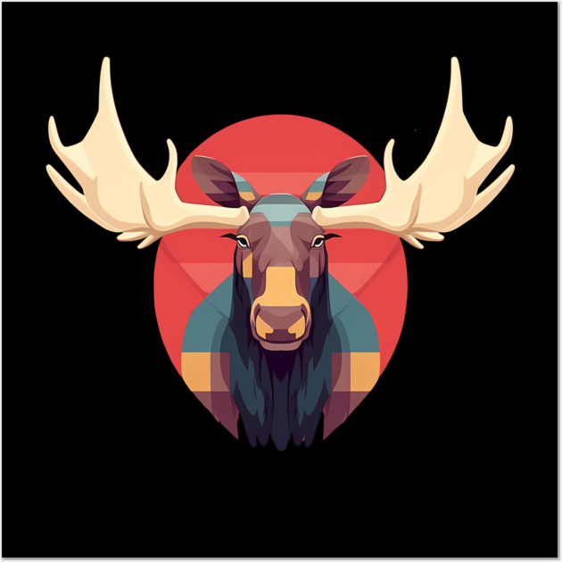 Cool Moose, Forest Animal Wall Art by logiamerch