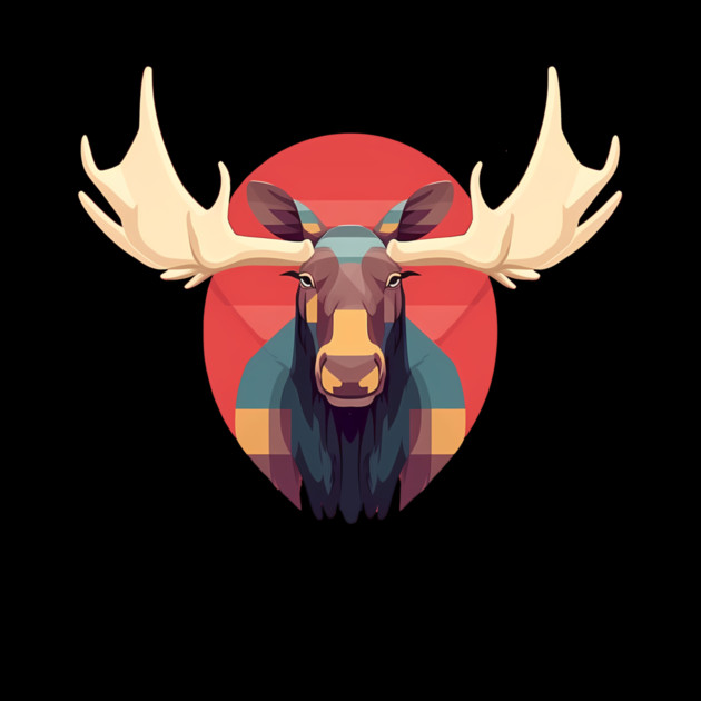 Cool Moose, Forest Animal by logiamerch