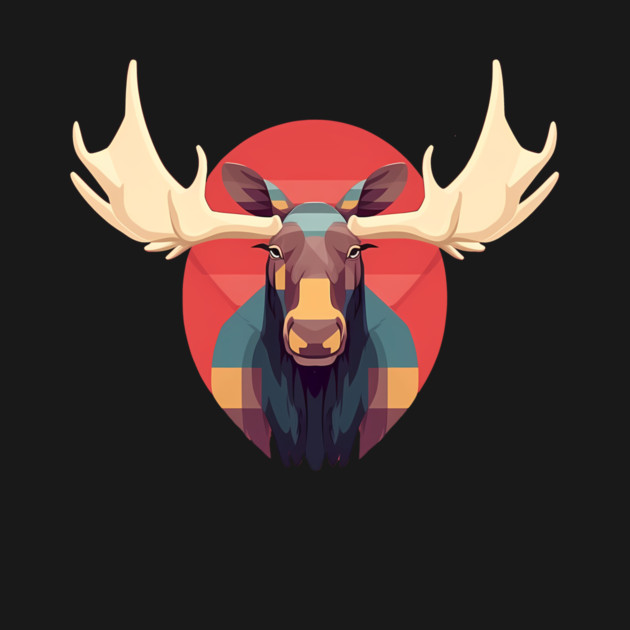 Cool Moose, Forest Animal by logiamerch