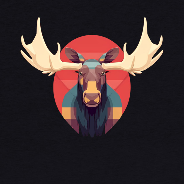 Cool Moose, Forest Animal by logiamerch