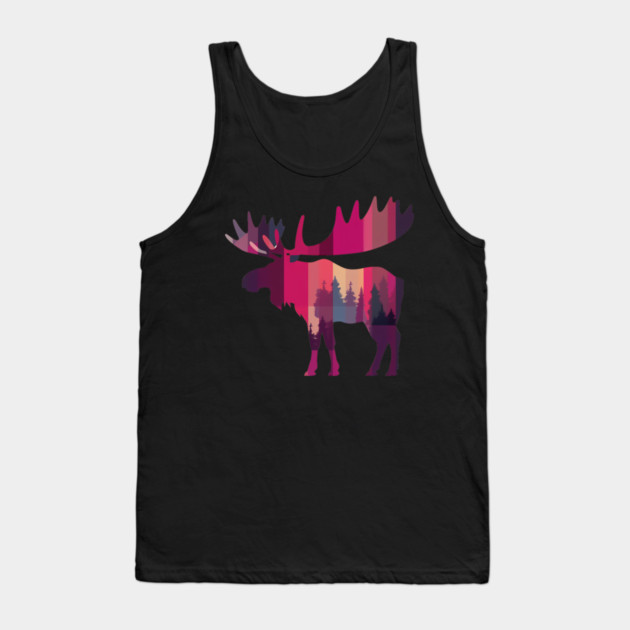 Moose, Forest Animal Tank Top by logiamerch