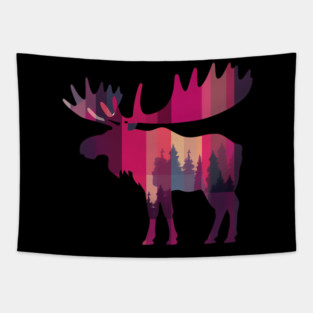 Moose, Forest Animal Tapestry