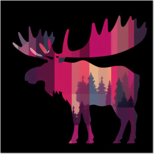 Moose, Forest Animal Posters and Art