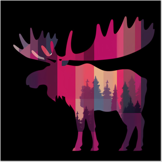 Moose, Forest Animal Wall Art by logiamerch