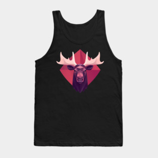 Moose, Forest Animal Tank Top