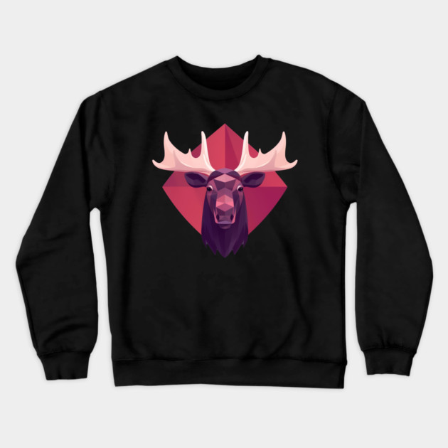 Moose, Forest Animal Crewneck Sweatshirt by logiamerch
