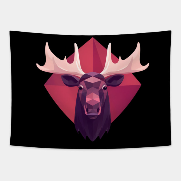 Moose, Forest Animal Tapestry by logiamerch