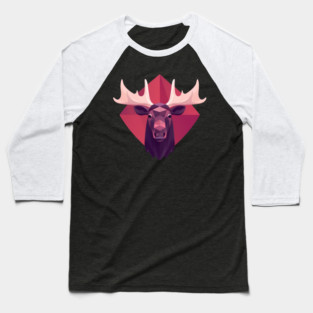 Moose, Forest Animal Baseball T-Shirt