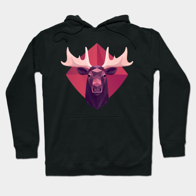 Moose, Forest Animal Hoodie by logiamerch